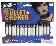 שרשרת קולר כדורים לפאנקיסט על כארד/ 6 יחידות במארז