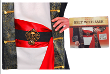 חגורה בד מפוארת לפיראט בשקית עם כארד/ 6 יחידות במארז