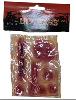 צלקות גומי בשקית PVC עם כארד מיקס דגמים / 12 יחידות במארז