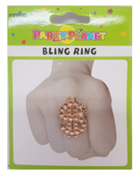 טבעת דולר זהב לראפר על כארד/ 6 יחידות במארז