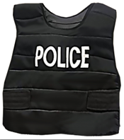 אפוד מגן POLICE בשקית PVC עם כארד / 3 יחידות במארז