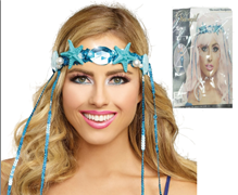 סרט ראש אלמוגים כחול לבת הים על כארד/ 12 יחידות במארז