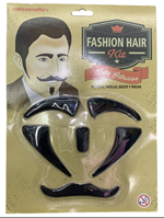 סט שפם גבות ופאות על כארד/ 6 יחידות במארז