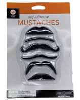 סט שפמים 6 דגמים על כארד/ 6 יחידות במארז