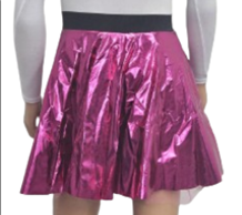 חצאית ורוד פוקסיה מטאלית 40 ס"מ 3 שכבות על כארד עם קולב/ 6 יחידות במארז