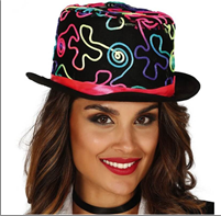 כובע מוגבה צבעוני /6 יחידות במארז