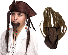 כובע פיראט גק ספארו עם צמות /6 יחידות במארז