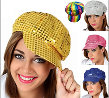 כובע קסקט פאייטים מיקס צבעים /6 יחידות במארז