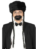 כובע שטריימל שחור עם פאות /6 יחידות במארז