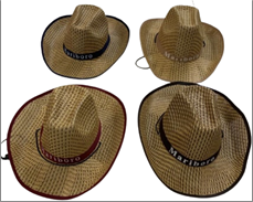 כובע כאובוי קש מריבור /6 יחידות במארז