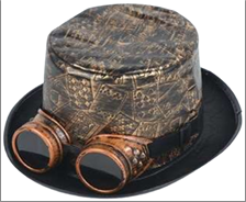 כובע מידברן קלפים עם משקפיים /6 יחידות במארז