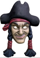 מסכה שודד ים מחומר EVA על כארד/ 6 יחידות במארז