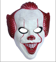 מסכה ליצן מפחיד בשקית PVC עם כארד/ 6 יחידות במארז