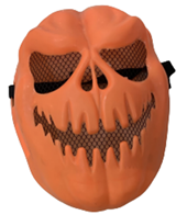 מסכה דלעת מפחיד בשקית PVC עם כארד / 6 יחידות במארז