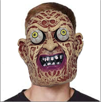 מסכה פרדי קרוגר מפחיד בשקית PVC עם כארד / 6 יחידות במארז