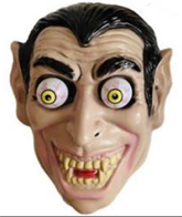 מסכה דרקולה בשקית PVC עם כארד / 6 יחידות במארז