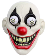 מסכה ליצן מפחיד עם עיניים גדולות בשקית PVC עם כארד / 6 יחידות במארז