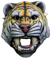 מסכה נמר מחומר EVA על כארד/ 6 יחידות במארז