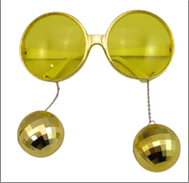 משקפיים דיסקו שנות ה 80 על כארד מיקס צבעים/ 12 יחידות במארז