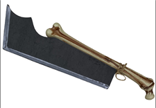 גרזן ספוג גדול עם ידית עצם לאיש המערות אינדיאני/ 6 יחידות במארז