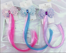 תוספת שיער צדפה לבת הים על כארד מיקס צבעים/ 6 יחידות במארז