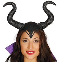 קשת מיליפיסנט קרניים מכשפה שחור על כארד/ 6 יחידות במארז