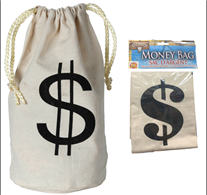 שק שודד בנקים בשקית PVC עם כארד / 6 יחידות במארז