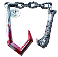 וו עם שרשרת וידית /3 יחידות במארז