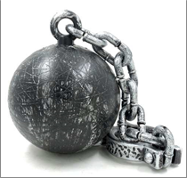 כדור עם שרשרת לאסיר /3 יחידות במארז