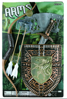 סט רובין הוד כולל מגן וחץ וקשת על כארד/ 3 יחידות במארז