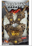 סט אביר כולל 2 חרבות, 2 מגיני ידיים ושריון על כארד/ 3 יחידות במארז