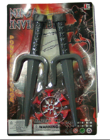 זוג פגיונות לנינג'ה גודל 30 ס"מ על כארד/ 6 יחידות במארז