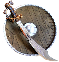 סט פיראט כולל מגן וחרב  בשקית PVC עם כארד / 3 יחידות במארז