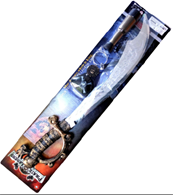 חרב פיראט כולל עגיל, פנס  ורטיעה לעין גודל 58 ס"מ על כארד/ 6 יחידות במארז