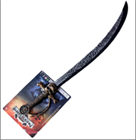 חרב פיראט גולגולת גודל 66 ס"מ על כארד/ 6 יחידות במארז