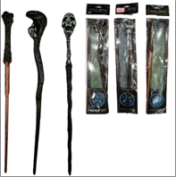 מקל מכשף מיקס דגמים בשקית PVC עם כארד / 6 יחידות במארז