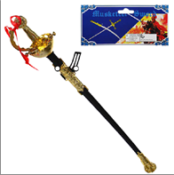 חרב מוסקיטר בשקית PVC עם כארד / 6 יחידות במארז