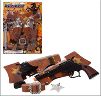 זוג אקדחים עם ריתמות כולל תג שריף על כארד/ 6 יחידות במארז