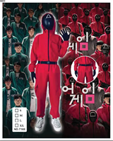 תחפושת משחקי הדיונון כולל חגורה וכפפות מידות S/M/L/XL בשקית PVC עם כארד/ 6 יחידות במארז