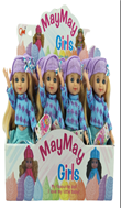 בובת אופנה MAY MAY עם כובע וחצאית כולל מוזיקה 12 יחידות בדיספליי