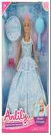 בובת ANLILY עם שמלה כחולה נסיכת הקרח בקופסא 32 ס"מ