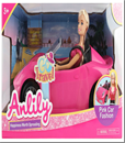 בובת ANLILY עם רכב ספורט בקופסא 36 ס"מ