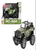 ג'יפ צבאי כולל צלילים ואורות גודל 22 ס"מ כולל סוללות בקופסא 27 ס"מ