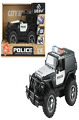 ג'יפ משטרתי כולל צלילים ואורות גודל 22 ס"מ כולל סוללות בקופסא 28 ס"מ