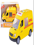 מכונית משלוחים DHL כולל צלילים ואורות גודל 22 ס"מ כולל סוללות בקופסא 27 ס"מ