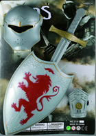 סט ויקינג אביר רובין הוד כולל חרב מסכה ומגן יד על כארד