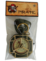 ערכת פיראט כוללת מצפן רטיעה לעין ועגיל בשקית PVC עם כארד/ 6 יחידות במארז