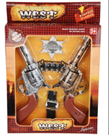 זוג אקדחים קטן במנשא בוקרים שריף בקופסא