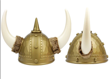כובע ויקינג עם קרניים פרווה/ 6 יחידות במארז