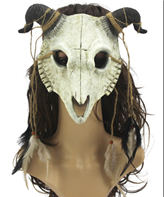 מסכה עז אבן מחומר גומי רך על כארד תלייה / 2 יחידות במארז